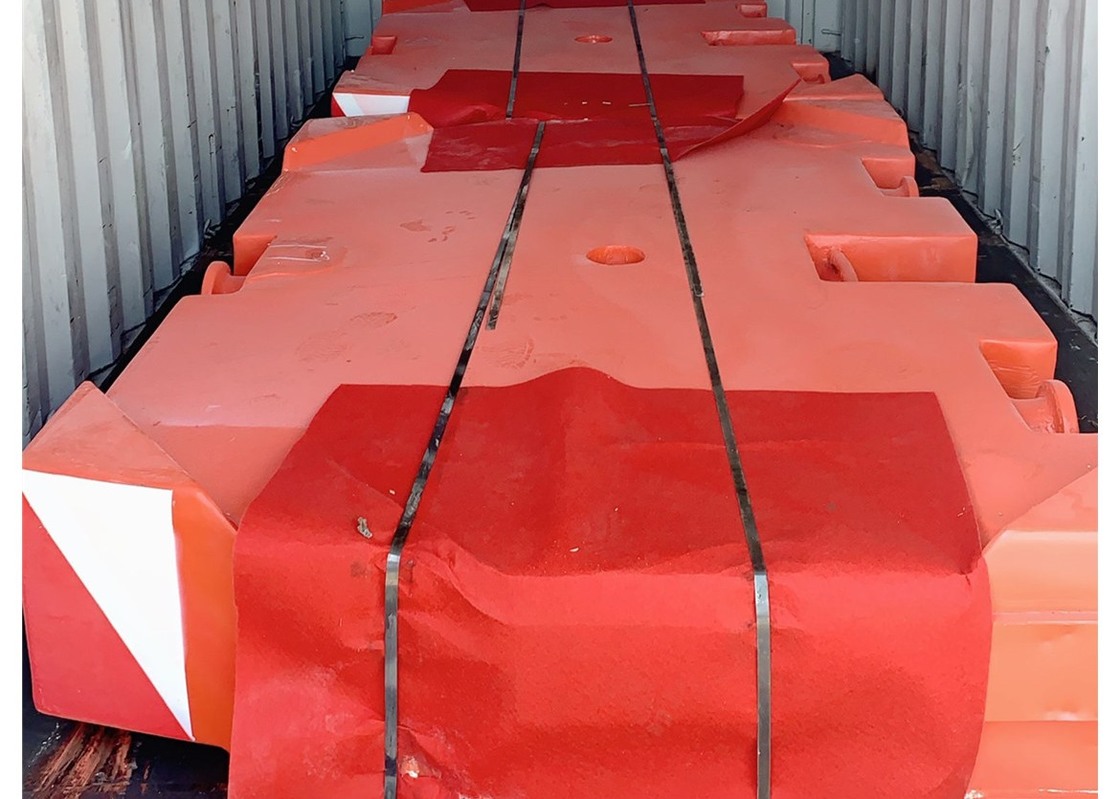 OEM Hoogwaardig 10000kg GG150 V-Process Gietijzeren Tegenwicht voor Constructiemachines